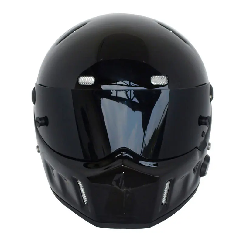 Motorcycle мотоциклетные шлемы с полным лицом гоночный capacete гоночный шлем для мотокросса ATV-1 Верхняя передача мотоциклетный шлем в горошек - Цвет: black