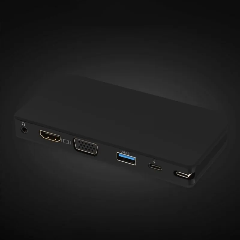Высокоскоростной USB 3,0 Универсальный двойной дисплей док-станция Поддержка HDMI/VGA Ethernet и аудио разъем для ПК 0