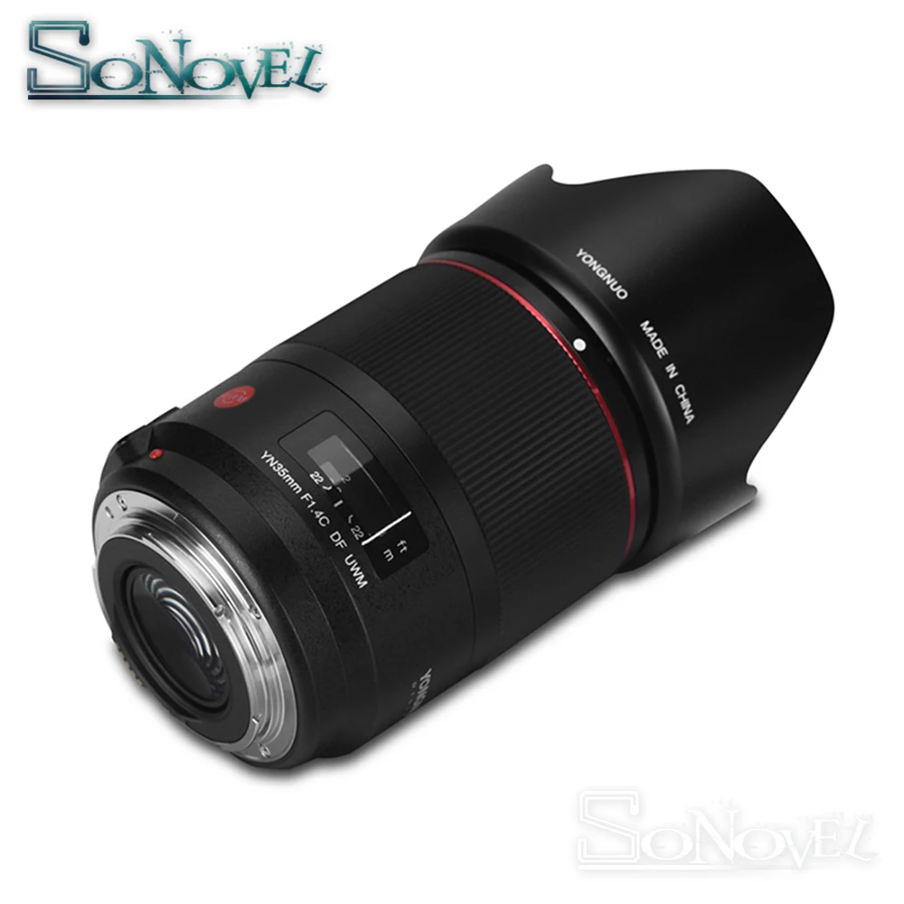 YONGNUO YN35mm F1.4 широкоугольный объектив с полной рамкой для камеры Canon DSLR 70D 80D 5D3 MARK II 5D2 5D4 800D 200D 7D2 6D 5D