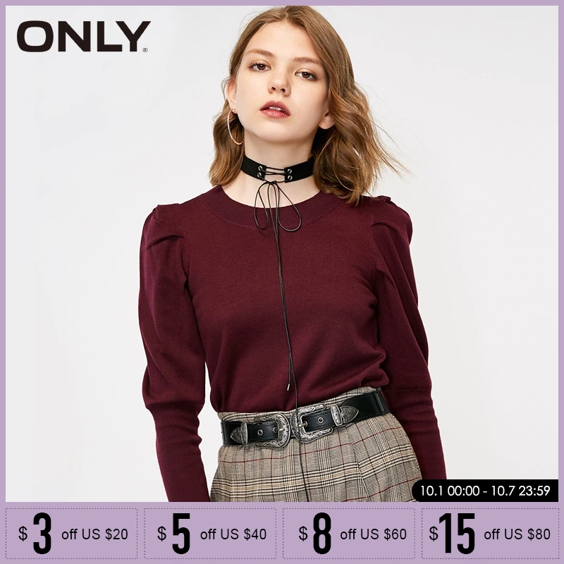 

ONLY Winter Round-collar Pullover Base Knitted Women Sweaters | 118324512