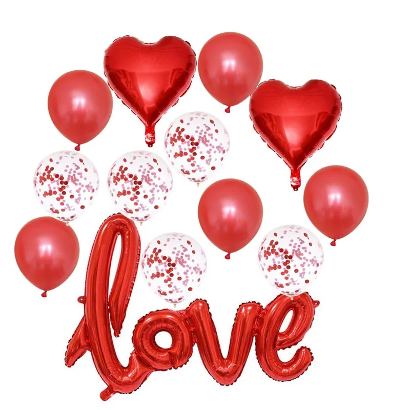 8 сезонов воздушные шары из фольги с надписью LOVE для юбилея свадьбы Дня Святого