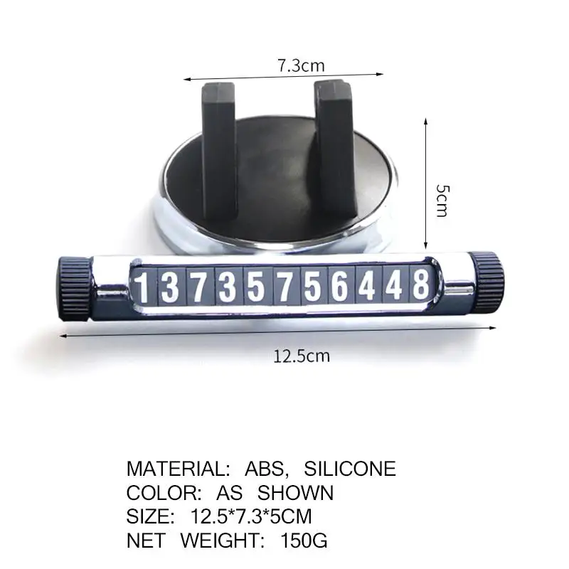 Multifunctional 2 in 1 Design Phone Holder Temporary Parking Number Plate Car Mobile Phone Stand Universal Navigator Bracket