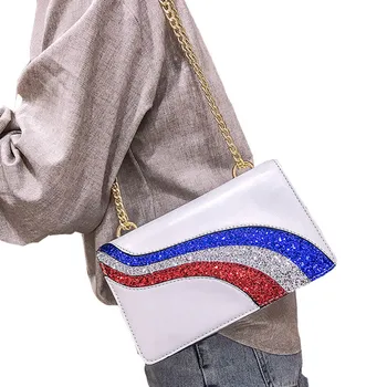 

Jelly Women's Shoulder Messenger Bag Designer Rainbow Colored Female Purses and Handbags Shoppers Contrast Shopping Bag Purse