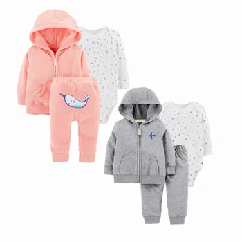 

Spring Autumn Children's Clothing Sweater Kids Boys Girls Pure Cotton Hooded Long Sleeve Cartoon Letter Print Sweatshirt 3-piece