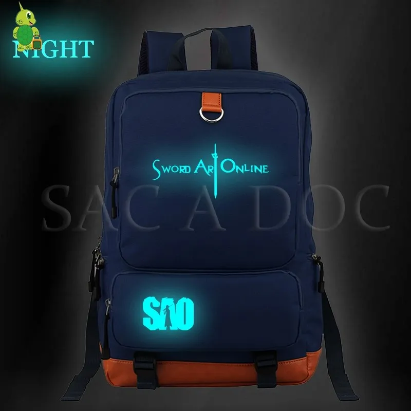 21 Mochila аниме меч искусство онлайн рюкзак школьные сумки для подростков женщин и мужчин холст рюкзак большой емкости дорожные сумки на плечо - Цвет: 21