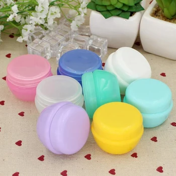 

5PCS/Set Cosmetic Cream Jars Plastic Home Travel Containers Portable Face Care Reusable Makeup Round Leakproof Lotion Box Pot