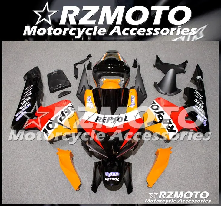 4 подарки ABS мотоцикл полный обтекатель комплект подходит для CBR600RR F5 2005 2006 05 06 cbr600 600RR тела набор оранжевый красный