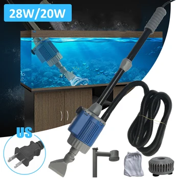 

20/28W Electric Aquarium Fish Tank Water Change Pump Aquarium Cleaning Tool Water Changer Gravel Cleaner Siphon Filter Pump