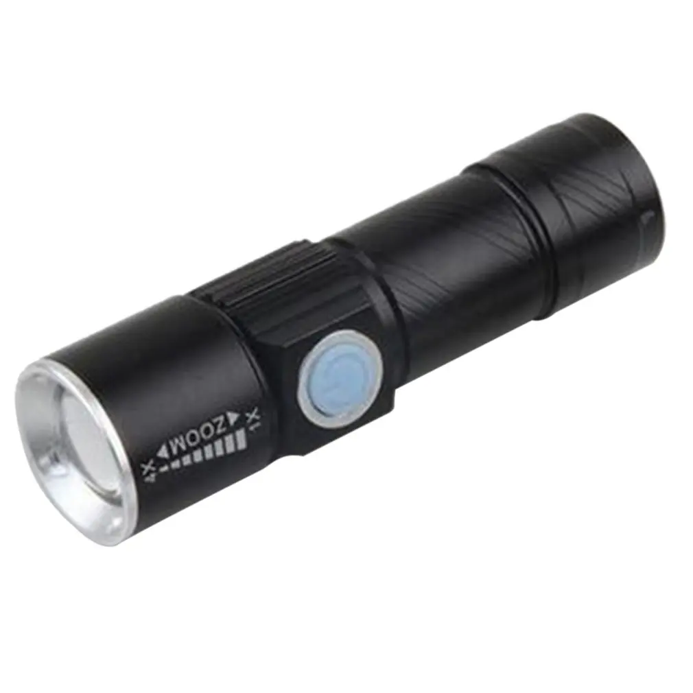 Мощный фонарик, зарядка через usb, мини фонарик, велосипедные фары, освещение, фонарик, зарядка через usb порт - Испускаемый цвет: blackA