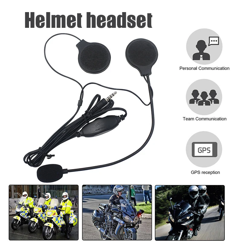 Intercom Headphone Helmet Headset with Microphone Interphone Stereo Earphone Answer the Phone FKU66