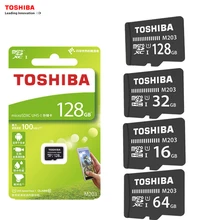 TOSHIBA 5 шт./лот, Micro SD карта, M203 Class10 16 Гб оперативной памяти, 32 Гб встроенной памяти, 64 ГБ 128 Гб карта памяти 100 МБ/с. карты памяти SDHC/SDXC UHS-I TF карты для мобильного телефона