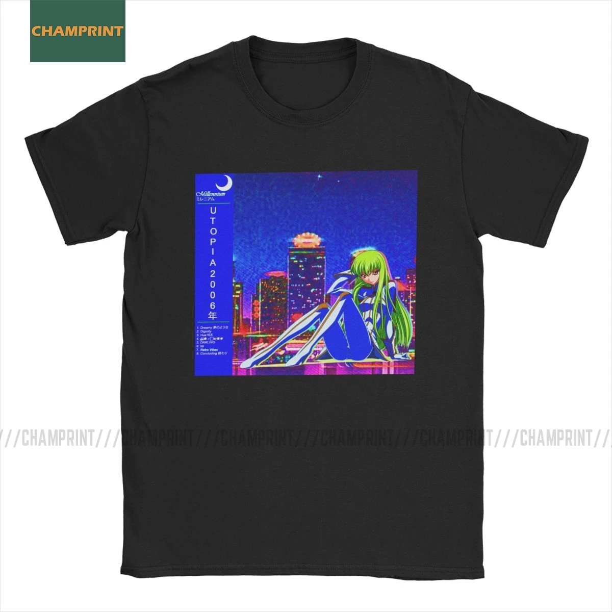 Прохладный Utopia 2006 CC Ретро Future Funk Vaporwave Футболка Мужская хлопковая футболка Lelouch