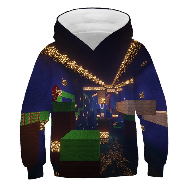 Children’s Hoodie 3D New Minecrαft game Boy Girl hero Casual Fashion Top Harajuku Fun O-Neck Cartoons Kid Costume Boy’s sweater