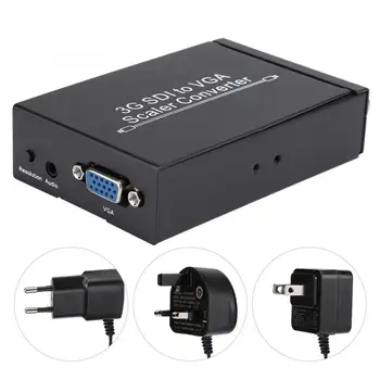 

New 3G SDI to VGA Scaler Converter High Bit Rate Loop Output /HD/3G-SDI Signal 1080P 100-240V US Plug