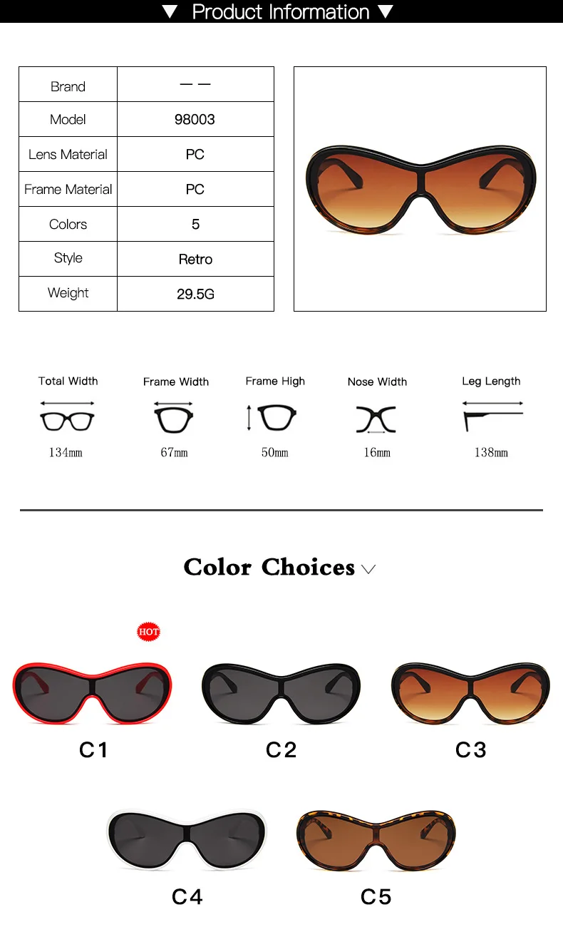 Europe and the United States trend sunglasses personality piece sunglasses sunglasses oval show windproof sunglasses