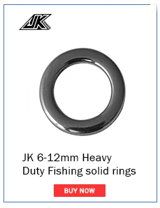 JK 2 pack Heavy Duty Fishing Three Ring Solid Seamless 400-600LB 304 for Assist Hooks Jig Lure Round Rig Ring Saltwater Fishing