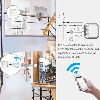 

Tuya Intelligent DIY WiFi Dimmer Module for Alexa Google Assistant APP Control with Long Service Life 100000 Operations