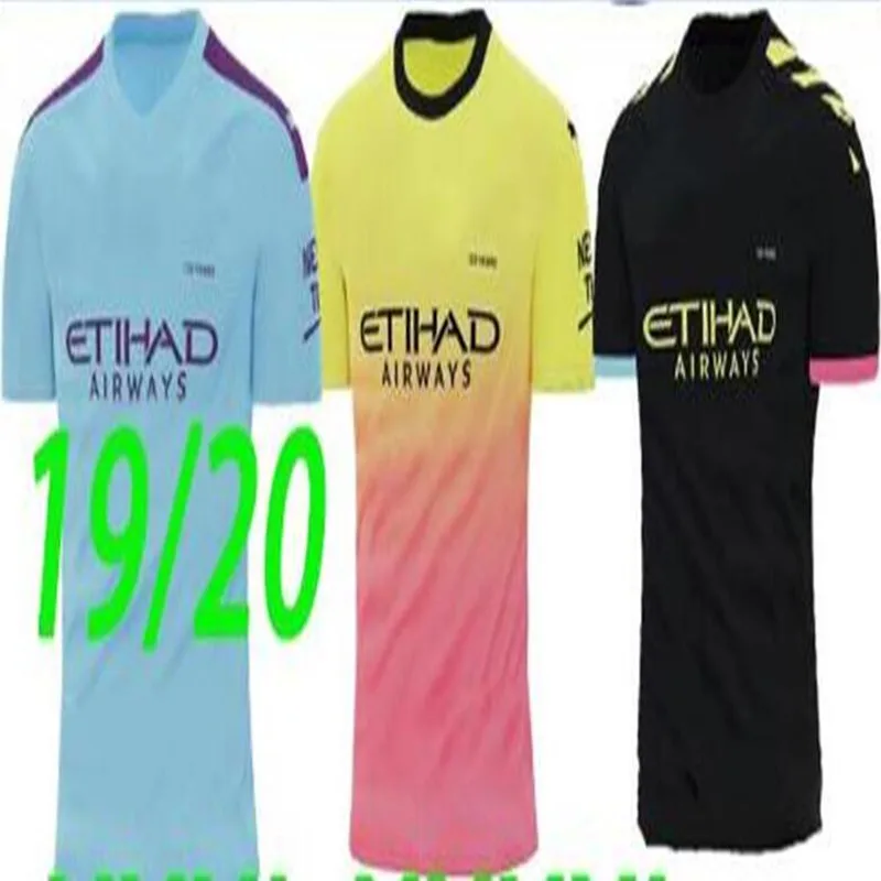 Новинка, Футбольная Футболка для взрослых в Манчестерском стиле, JESUS DE BRUYNE KUN AGUERO MAHREZ G. JESUS SANE SILVA/1920, футбольная рубашка