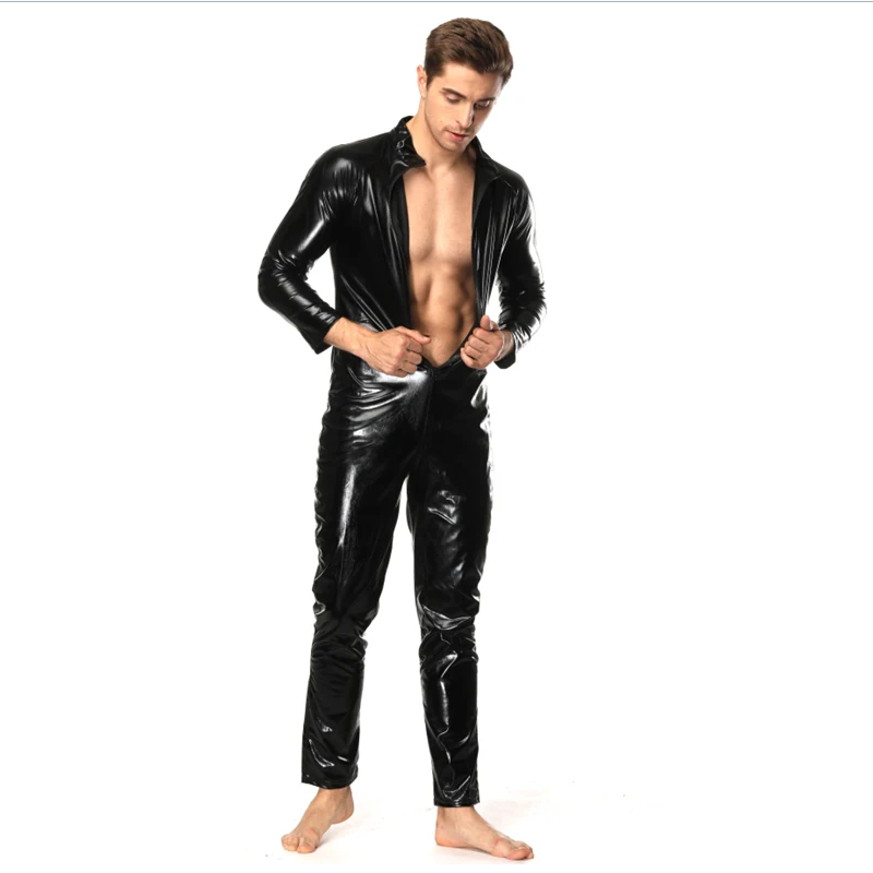 Ecoosexy Wet Look 5xl Plus Size Hot Shapers Men Long Sleeve Pu Leather Bodysuit Cosplay Jumpsuit Faux Latex Pvc Catsuit Shiny Shapwear -Zentai shop online H39e80a668fc14c83a5fde20f0705e4a1G.jpg