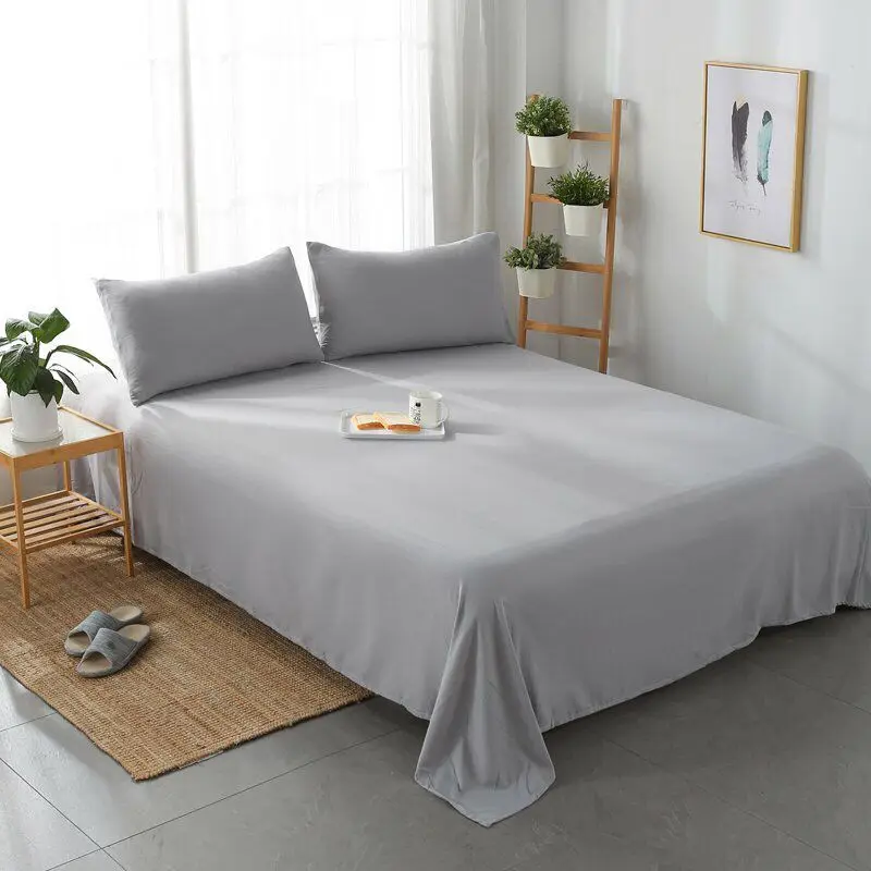 

Decor Home Pure Color Brand Bed Sheets Bed Textile Bedding Coverlet Flat Sheet Flower Bed Cover Bed Sheet Soft Warm Bed sheets
