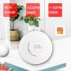Tuya – capteur de dioxyde de carbone, détecteur de CO2, NDIR, mesure de haute précision, dépasse la norme d'alarme, connexion pour maison intelligente, tuya senso 
