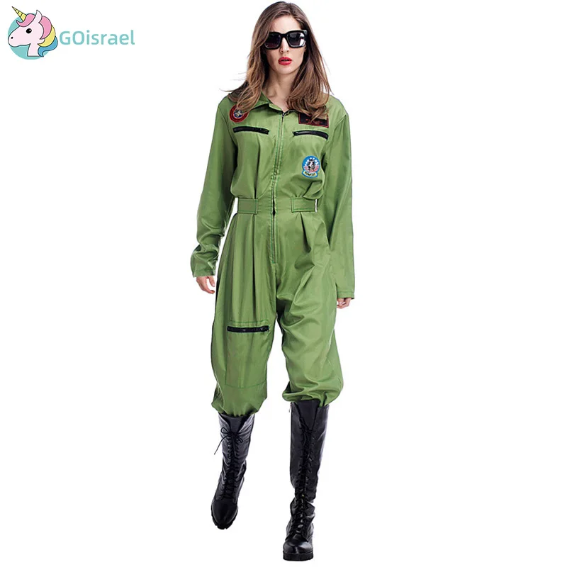 

Halloween costume color dress female pilot uniform temptation cosplay costume export Europe and America game suit party
