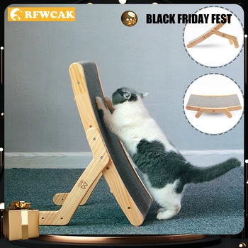 

RFWCAK Adjustable Cat Scratcher Corrugated Paper Cats Scratch Board Grinding Nails Protecting Furniture Cat Toy Pet Training Toy