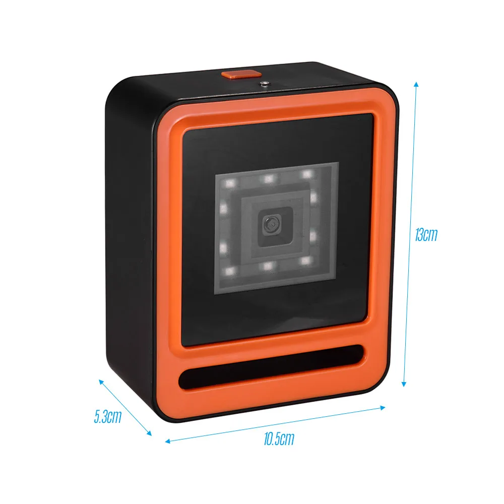 Aibecy Hands-free USB проводной 1D 2D QR сканер баркодера Настольный многонаправленный считыватель штрих-кодов для супермаркет, розничная торговля