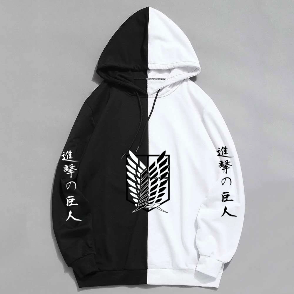 Sudadera con capucha Attack on Titan para hombre y mujer, prenda deportiva fina con estampado de The Sharingan, de marca de moda, estilo Harajuku, en dos colores|Sudaderas con capucha y -