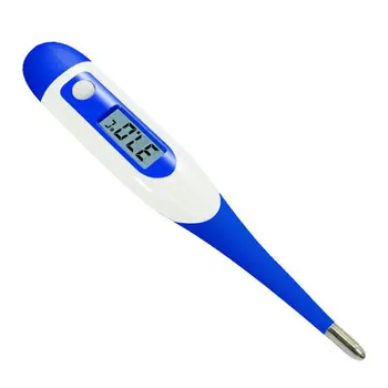 

Baby Electronic Thermometer Lcd Large Screen Reading Display Intelligent Chip Soft Head Can Be Bent At Will 1 Pcs
