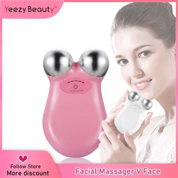 

Facial Massager Face Lifting Microcurrent Roller Massager Skin Tightening Rejuvenation V face Spa Facial Wrinkle Remover Device
