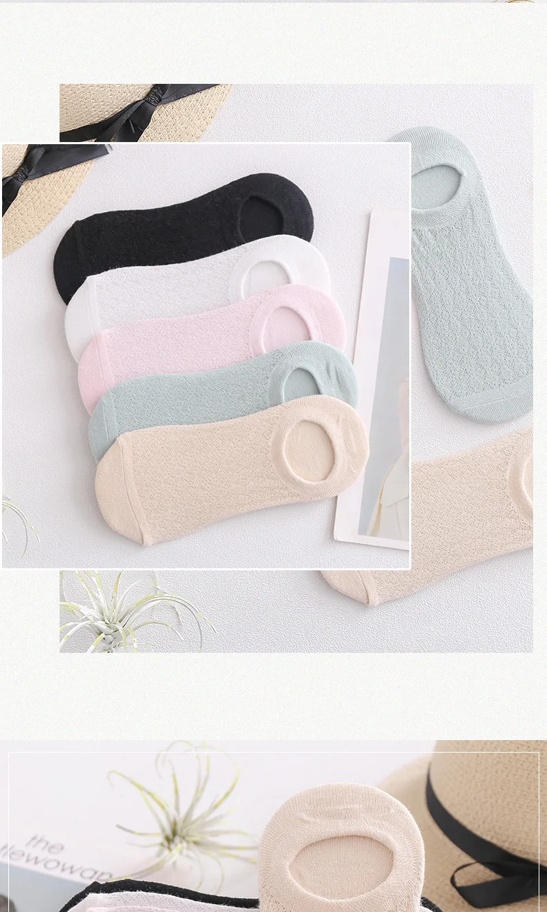 Women's socks 5 pairs Invisible Cotton Anti-slip short mesh summer cool 2021 trends cute no-show ankle Lot fashion socks happy Women's socks 5 pairs Invisible Cotton Anti-slip short mesh summer cool 2021 trends cute no-show ankle Lot fashion socks happy