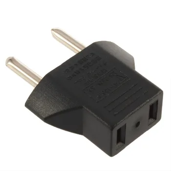 

Universal EU AU US Adapter Plug 2 Flat Pin To EU 2 Round Pin Plug Socket Power Charger Travel Necessity Household Use