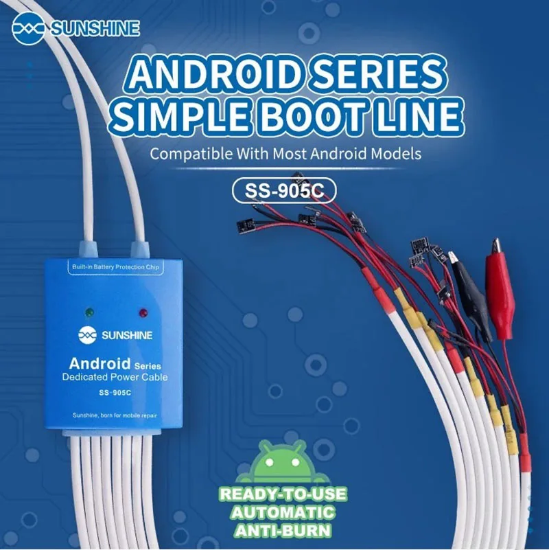 

SS-905C Android One Button Boot Control line for Huawei Xiaomi Samsung Meizu OnePlus Anti-Burn Test Cable Power Supply
