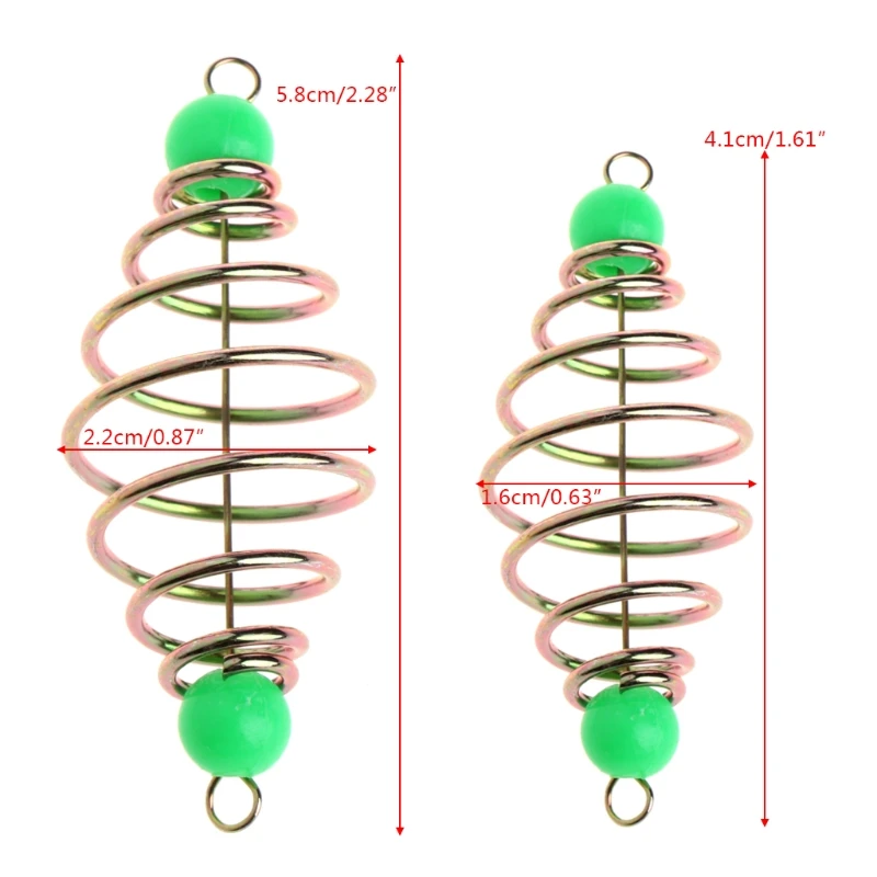 

10 Pcs/Set Fishing Bait Spring Lure Inline Hanging Tackle Stainless Steel Feeder