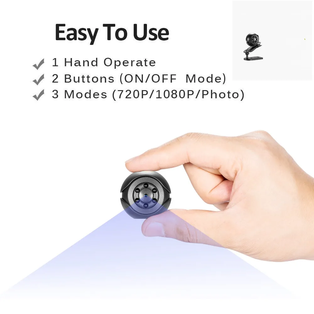 

SQ6 Mini Camera 1080P Sensor Portable Security Camcorder small cam Night Vision Motion Detection Support Hidden TFcard pk sq 9