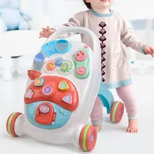2-в-1 детские ходунки игрушки многофункциональные на нескользящей подошве для маленьких тележка с подставкой АБС музыкальная ходунки с водяным баком для детей ясельного возраста
