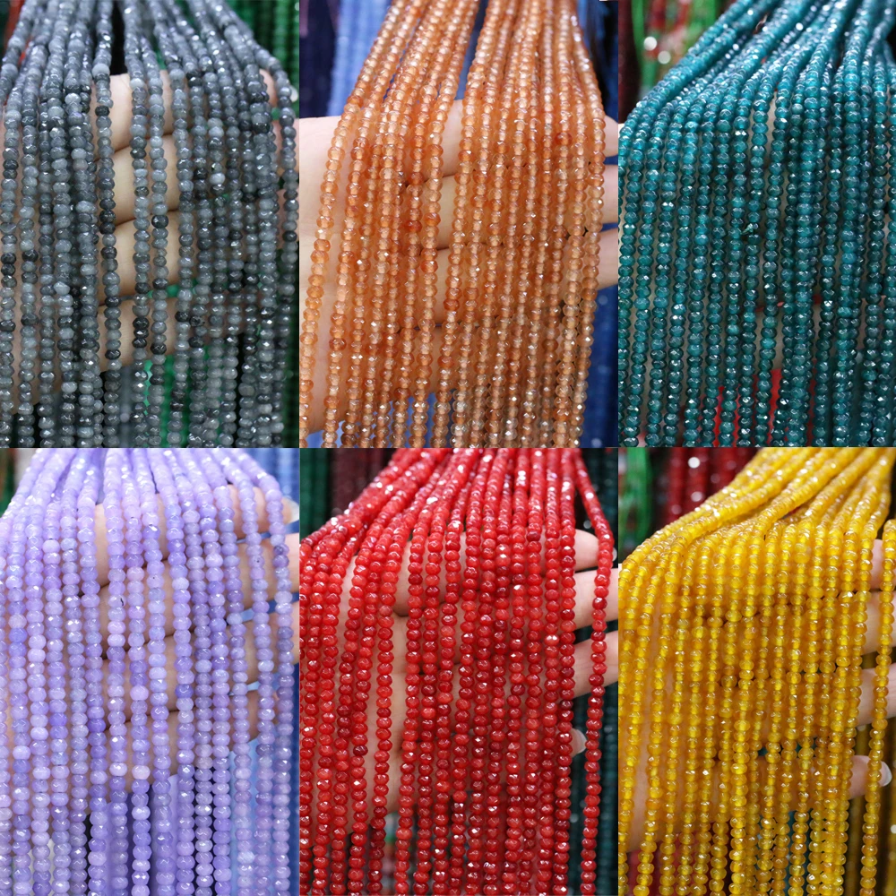 Wholesale Natural Semi-precious Stone Beads Flat Bead Section