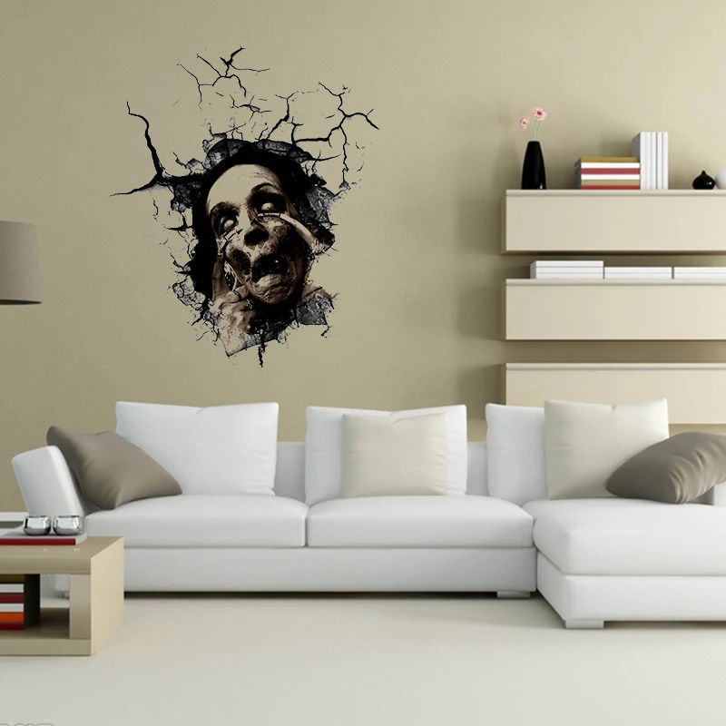

1 PC Horror Wall Sticker Decorative Halloween Waterproof Removable 3D Wall Decal Wallpaper Murals Stickers Wall Ornaments