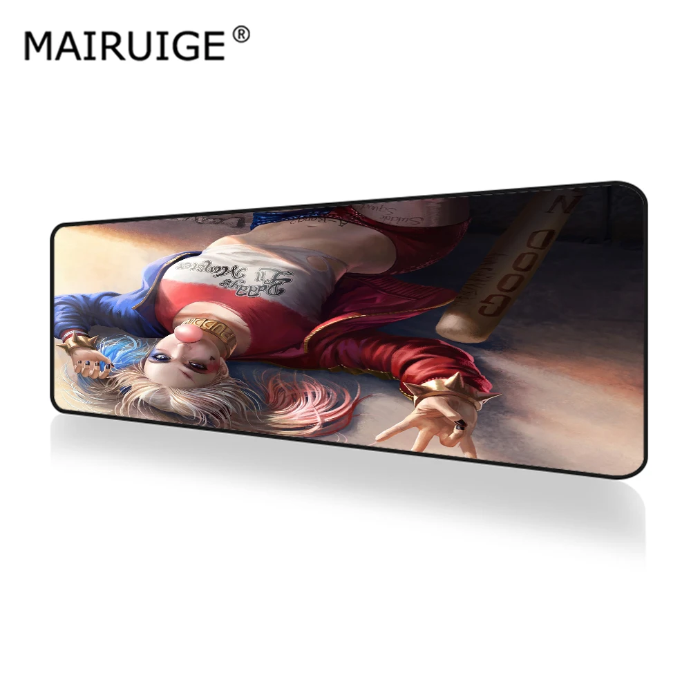 

Harley Quinn Anime Mouse Pad XXL Gamer Desk Mat Computer PC Large Gaming MousePad 90x40cm/80x30cm for Laptop Table Pads
