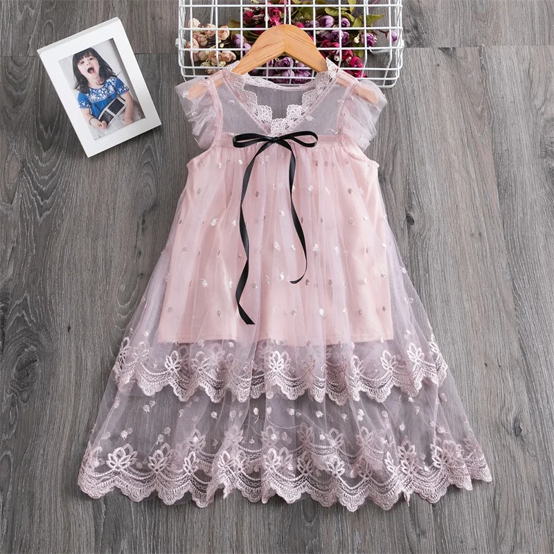 Детские платья для девочек летнее платье желтая одежда на день рождения