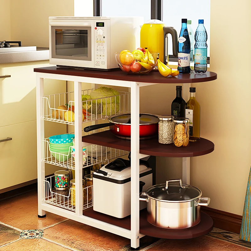 

Kitchen storage rack microwave oven floor rack kitchen electrical shelf storage rack rack oven rack