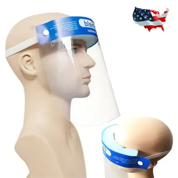 

Safety Full Face Shield With Transparent Flip Sun Visor Anti-fog Protective Mask Cover For Adults Kids