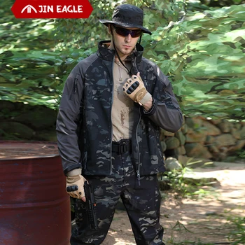 

Winter Men Hiking Jacket Army Tactical Fleece Coats Military Camouflage Hiking Waterproof Windbreakers