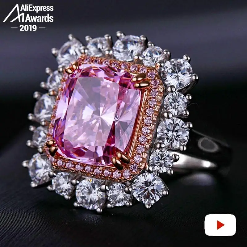 Ceny Nie fałszywy 12*10mm Radiant Cut diamentowy pierścionek S925 srebro grzywny ślub cytryn szafirowy ametyst rubinowy kolorowy diament