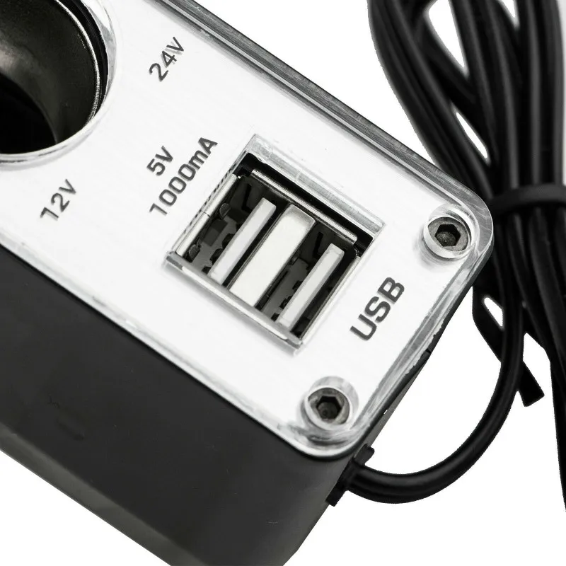 twin cigarette socket adaptor 12v 2 Way Car Cigarette Lighter Power Socket Charger Adapter Dual USB Port  Twin