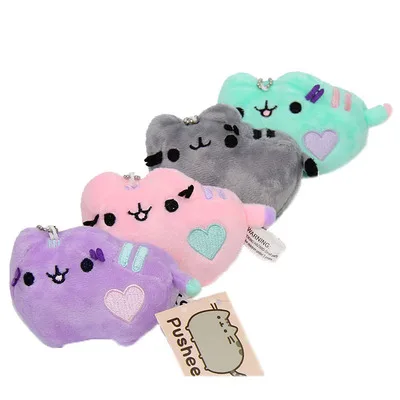 8 см PUSHEEN мультяшная Милая кошка короткая плюшевая игрушка Маленькая подвеска