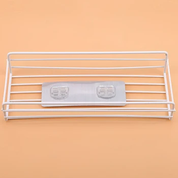 

Bathroom Shelves Household Washing Table Iron Wall-Mounted Toilets Free Of Perforated Storage Hanging Basket