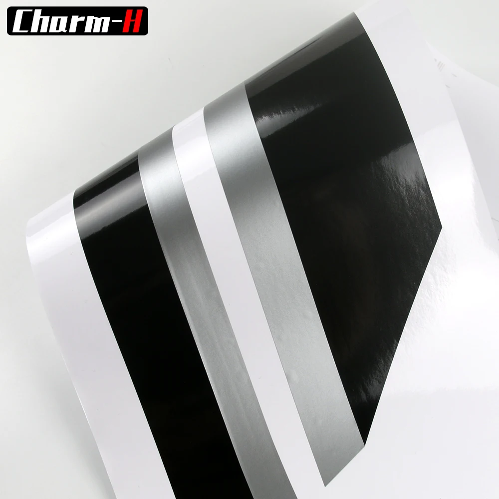 2pcs Black-Grey Car Body Door Side Stripes Skirt Vinyl Decal Stickers for BMW 6 Series GT 6gt G32 Gran Turismo Accessories