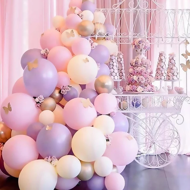 Globos Inflar Helio Aire 100 Globos De Látex De 12 Pulgadas De Alta Calidad Para Helio, Baby Shower, Pastel, Estilo Macarrón, Decoración De Cumpleaños, Boda, Fiesta (morado Globos Helio